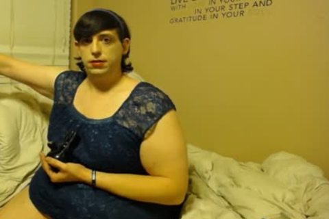 large sexy woman ladyboy Smokes, Masturbates And Tastes Her Own cum