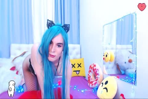 t-girl humongous penis jerk off ejaculation