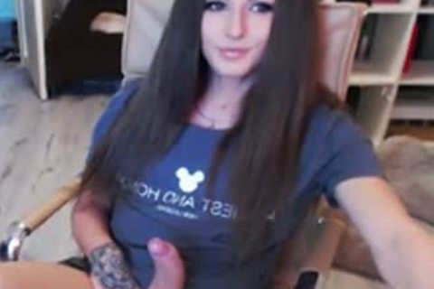 Russian Beauty Strokes Her large schlong