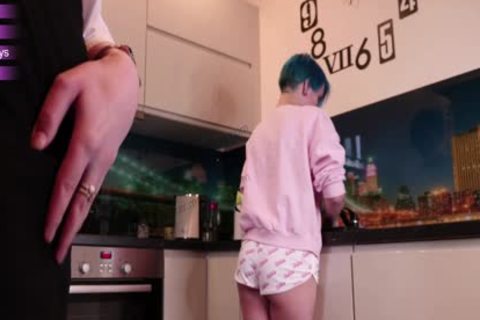 raunchy Trans nails taut bawdy cleft In Kitchen