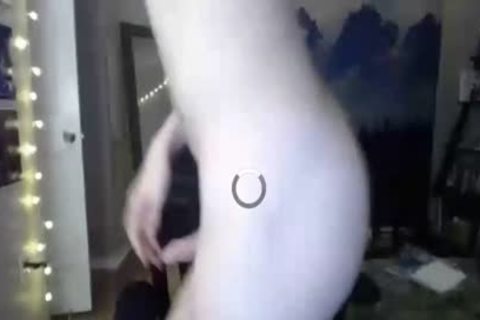 pretty Femboy widening Legs And Stroking