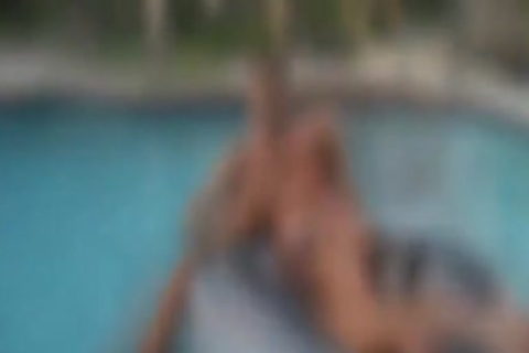 Two ladyboys Dominate dude In Pool