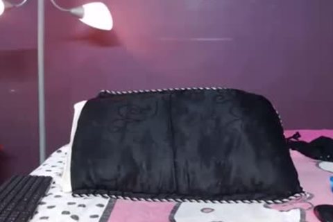 Solo shemale jerking off On web camera