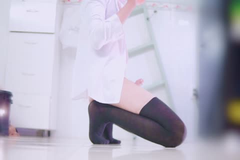 Hard nailining along with korean in sexy stockings