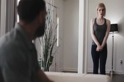 TS Ella Kissed And Gently Grabs The 10-Pounder Of Her Ex-stepdad Ricky