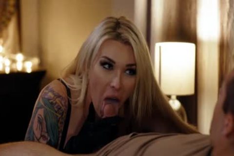 busty blonde TS Dante Colle butt nailed By Dante Colle