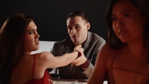 TransAngels.com: Couple Daisy Taylor in restaurant kissing