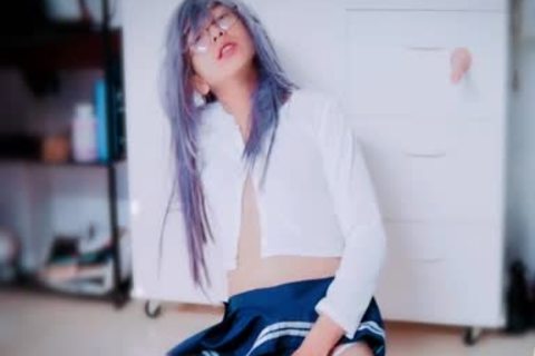 horny oriental Sissy sperm With Foxtail