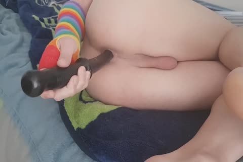 Very fine Femboy Uses dildo & Cums