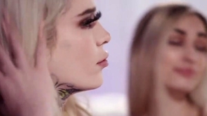 blond ladyboy Licks And bonks The bawdy cleft Of Her Dance Partner