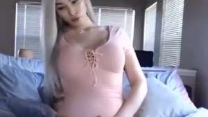busty blond shemale Playing With Her penis In A horny Leotard