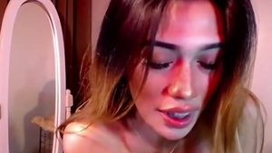 Skinny asian shemale With massive mangos Wanks On webcam