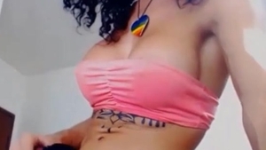 Trap Sissy Jacking Off Her large dong