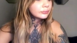 gigantic milk cans ladyboy With Full Tattoos Wanks Hard On webcam