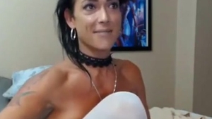 nasty tgirl MILF Plays With Her Shecock