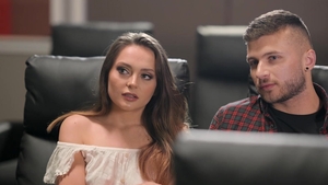Trans Harder: Revealing Wet, Hairy Pussy at Movies