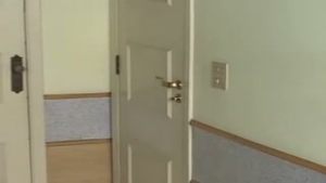 blonde tranny Catching cream After bathroom bang
