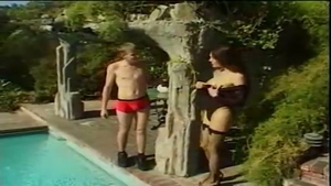 Ladyboy bangs A teen guy Outdoor