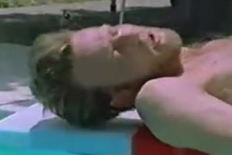 Vintage Poolside three-some With A TS